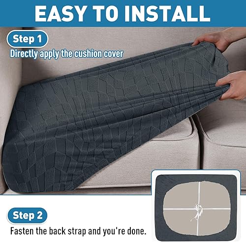 Miniatura 6 de ZNSAYOTX Fundas de diván para sofá seccional, 1 paquete, fundas de moda 2024, suaves, duraderas, lavables, en forma de L, funda de cojín de