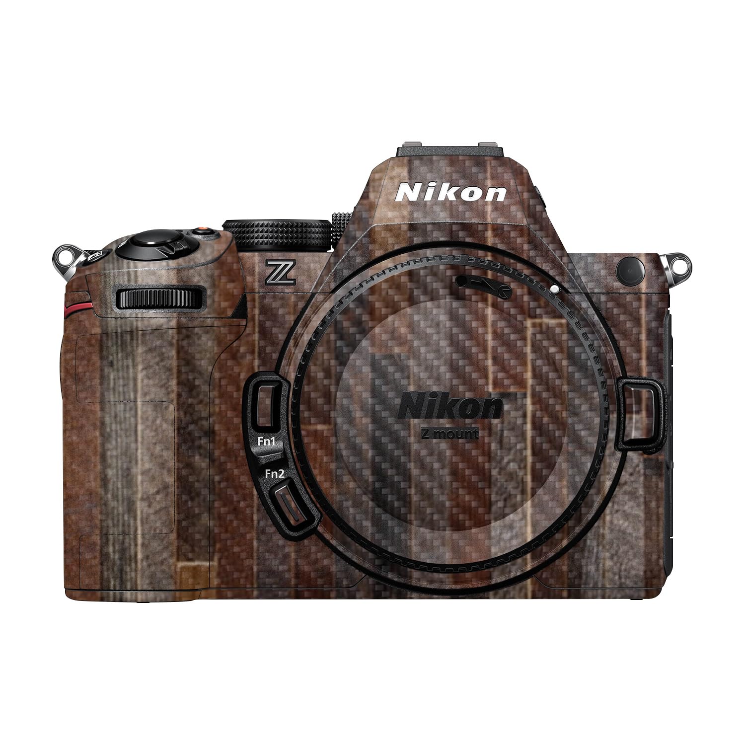 Carbon Fiber Camera Skin Compatible with Nikon Z5 II (2025) - Woody - Premium 3M Vinyl Protective Wrap Decal Cover - Easy to Apply | Crafted in the USA by MightySkins