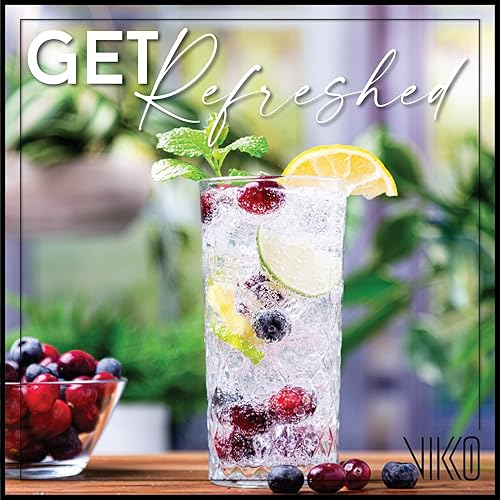 Miniatura 9 de Vikko Vasos de whisky juego de 6 vasos antiguos capacidad de 1125 onzas diseño elegante aptos para lavavajillas