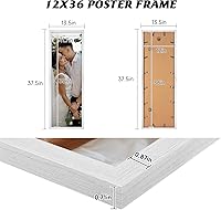 Vista 148 de Dark Brown 12x18 Frame Set of 3 - Rustic Woodgrain 12 x 18 Poster Frame with Plexiglass for Wall Gallery Display, 12x18 Picture Frame for Puzzles