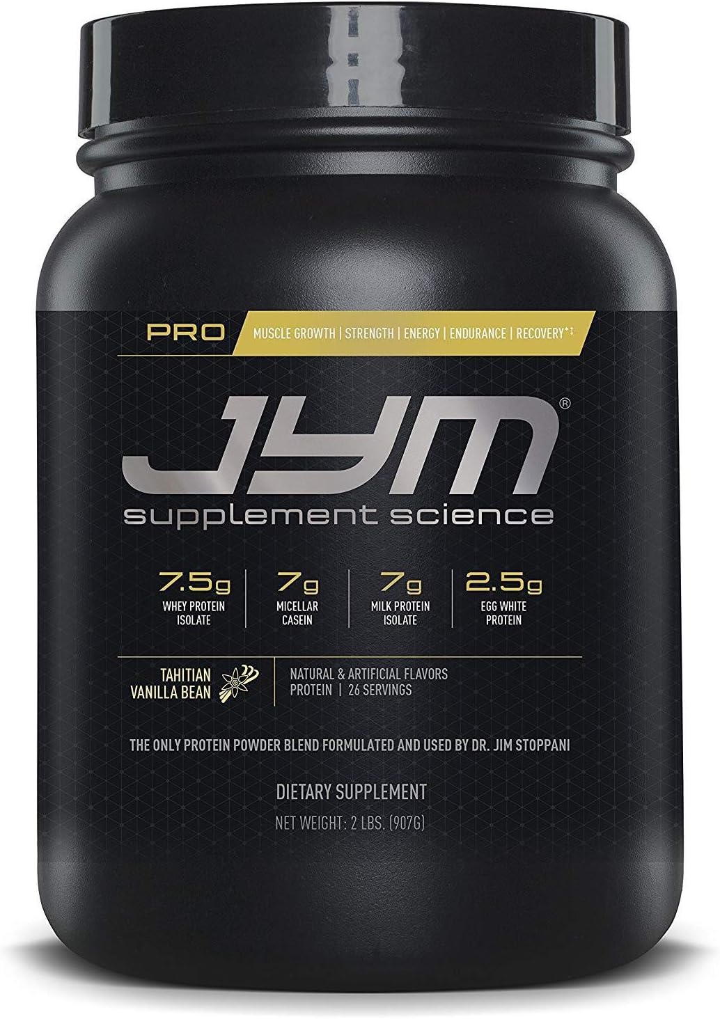 JYM Supplement Science, PRO JYM, An optimal Blend of Whey, Casein, and Egg Proteins, Tahitian Vanilla Bean, 2lb (900 g) Protein
