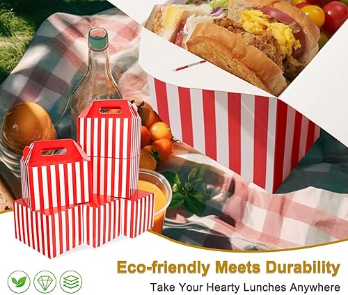 Miniatura 10 de Happyhiram Paquete de 40 cajas grandes a dos aguas color marrón Kraft, cajas de regalo de papel kraft resistentes de 9 x 6 x 6 pulgadas, para