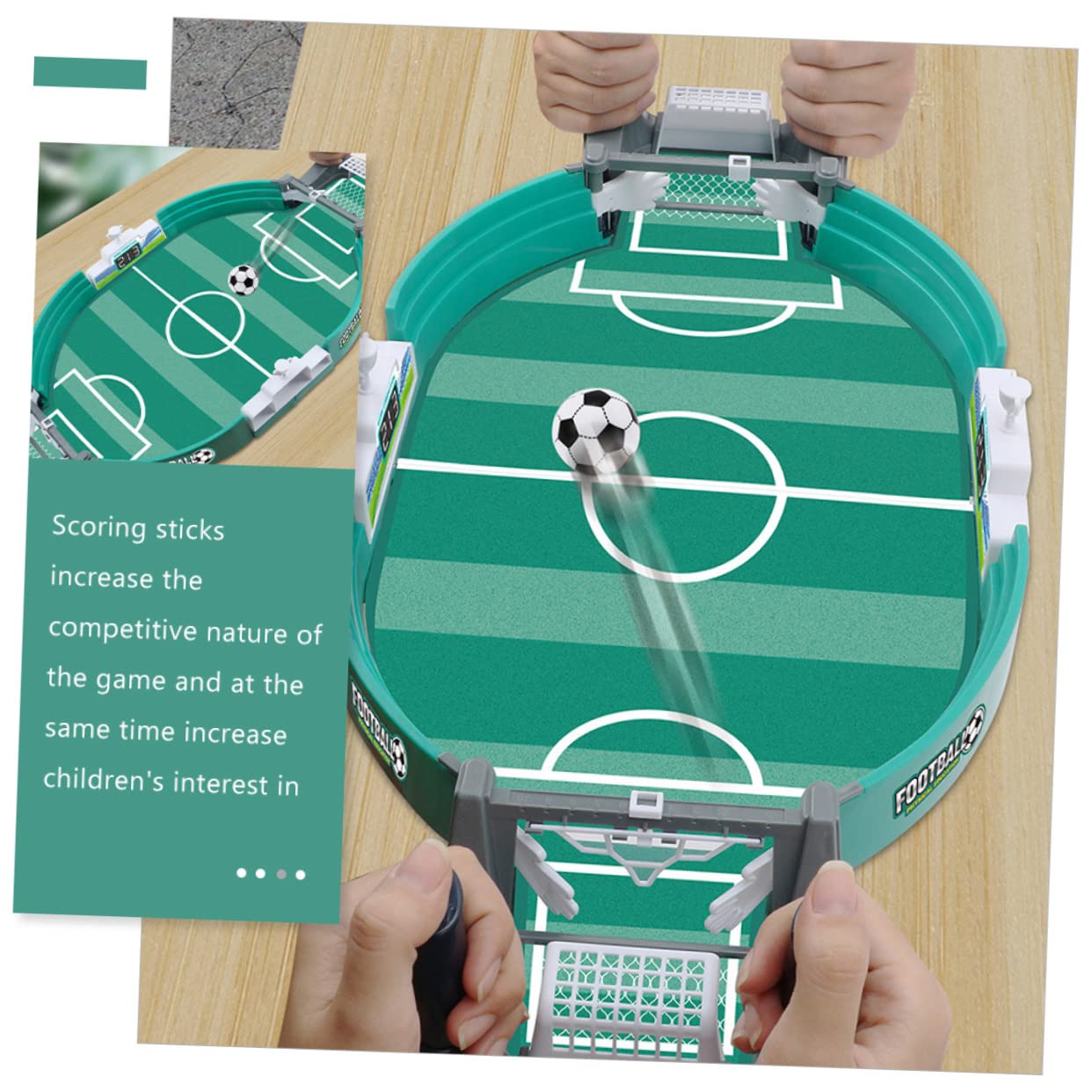 BIUDECO Interactive Table Soccer Game Fun Foosball for Compact for Indoor Play Enhances Motor Skills Hand Eye Coordination Present
