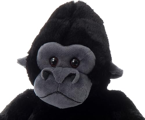 Miniatura 8 de The Petting Zoo Gorilla - Animal de peluche, regalos para niños, animales salvajes del zoológico Onez, juguete de peluche de gorila de 12 pulgadas