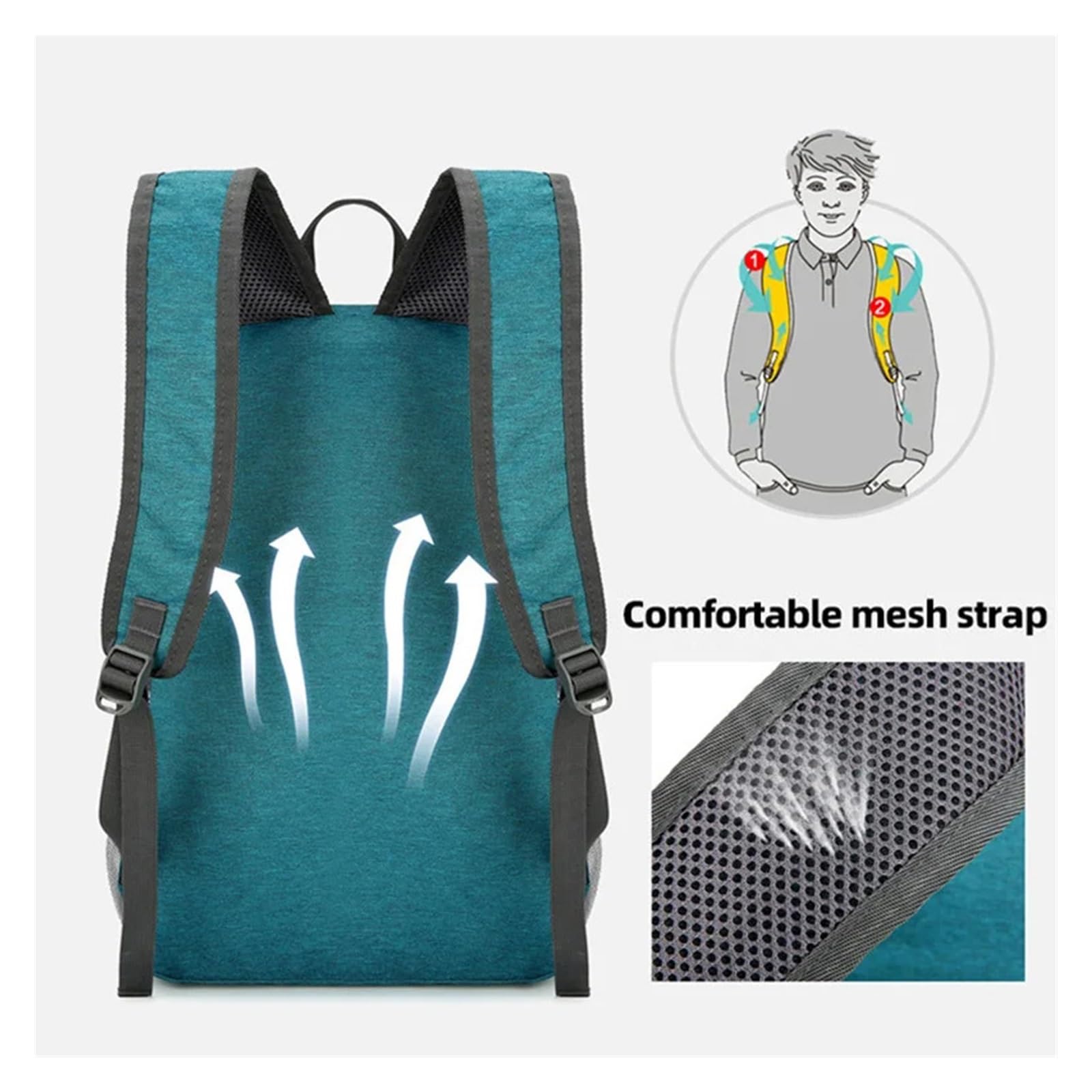 Mochila plegable de viaje para hombres y mujeres, portátil, ultraligera, deportes al aire libre, senderismo, escalada, mochila de senderismo