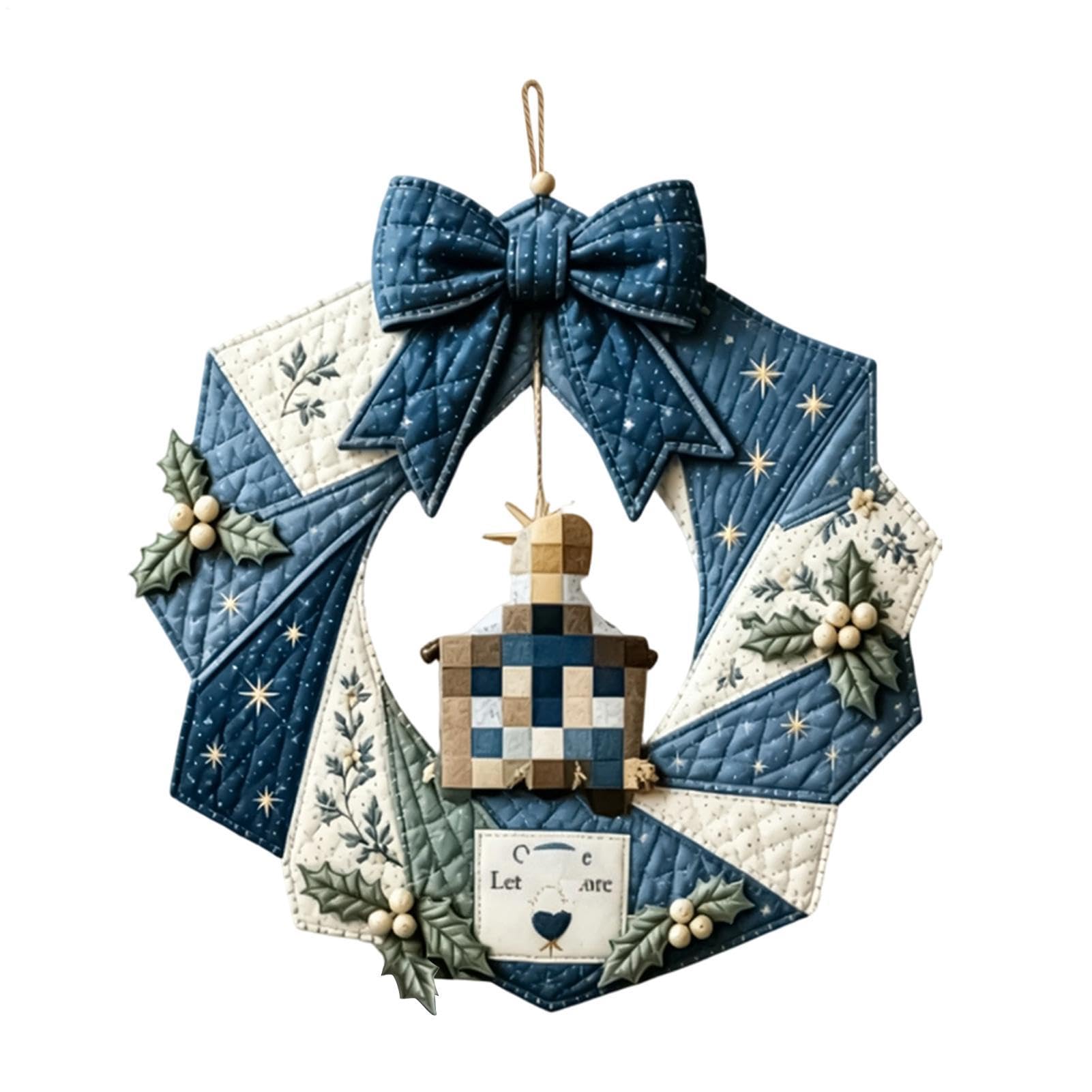 Christmas Wreath Quilt Kit | Seasonal Fabric Art Crafting Set