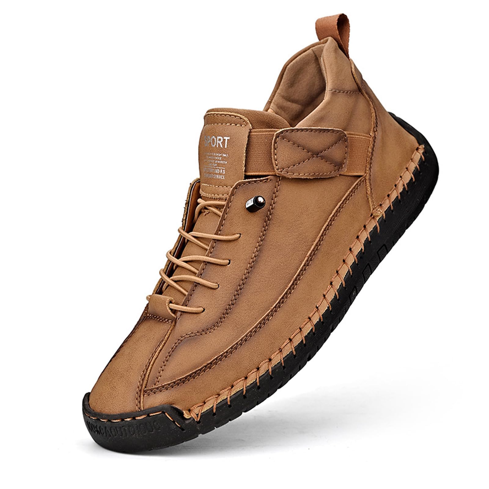 Orthopedic Sneakers Womens Handmade Leather Comfy Shoes Soft Comfort Arch Support Boots Men