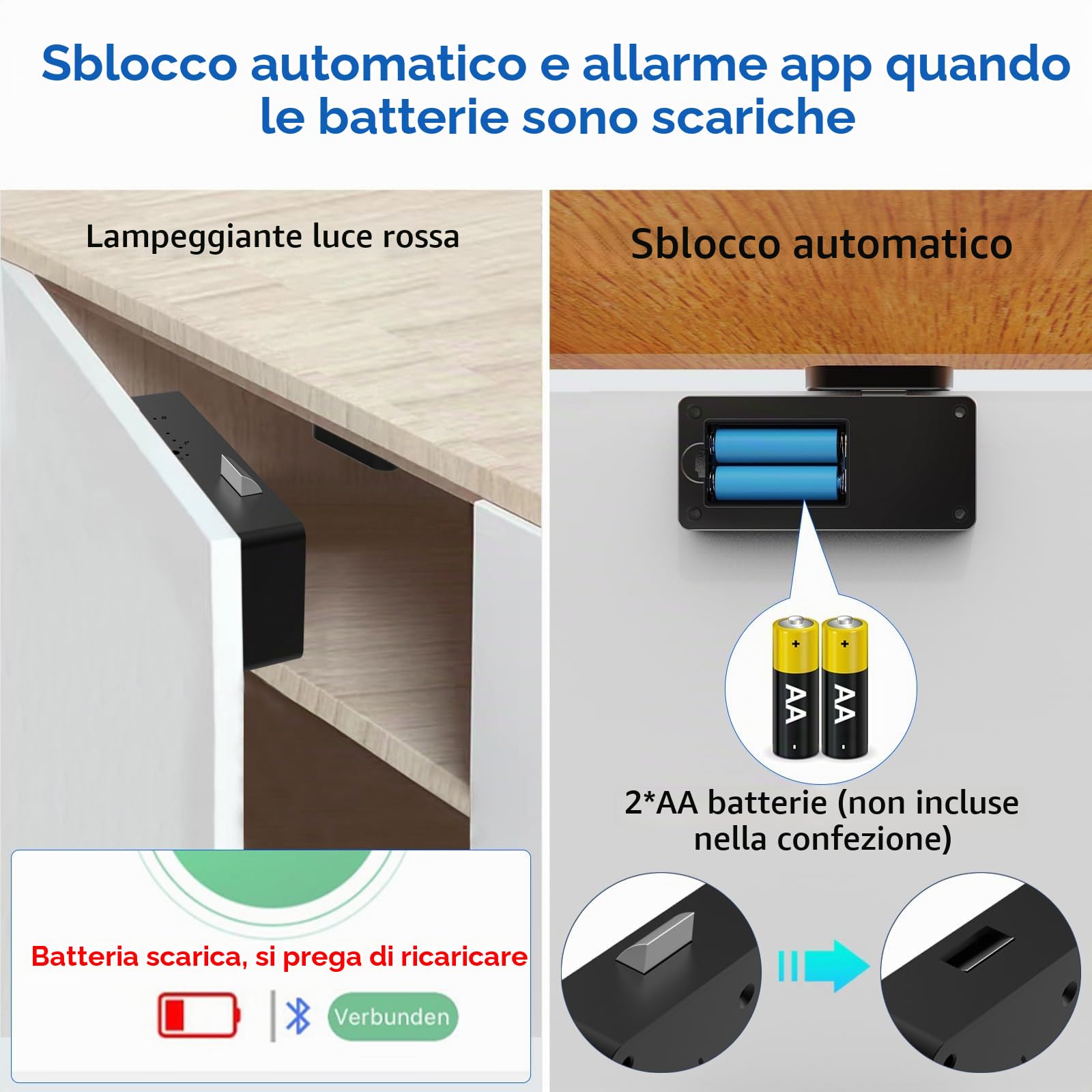Lucchetto per armadio NFC RFID, elettronico, eLinkSmart, senza chiavi: app Bluetooth, sicurezza per bambini, serratura per armadio, colore nero per camuffamento liquido, dispensa