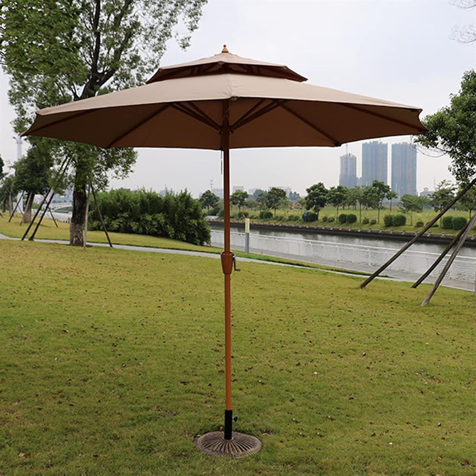 Prosty Parasol, Parasol Ogrodowy Na Zewnątrz Parasol Targowy Do Basenu Na Tarasie Ogrodowym Bez Podstawy Ogrodowy Parasol