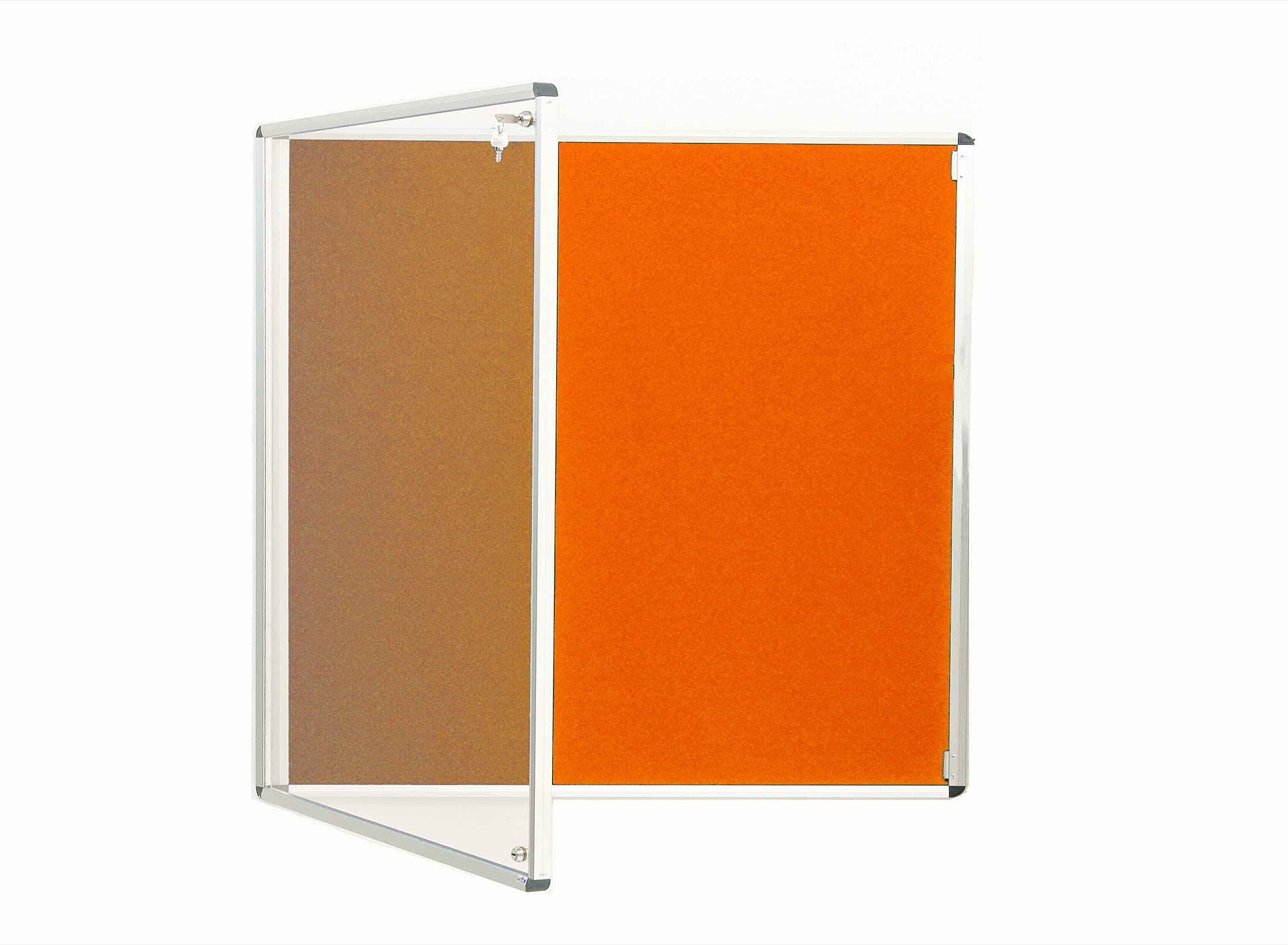 Orange Fully Fire Retardant Lockable Notice Board [2 Locks] - Tamperproof Display Board [14 Colours] [6 Sizes] — image 1