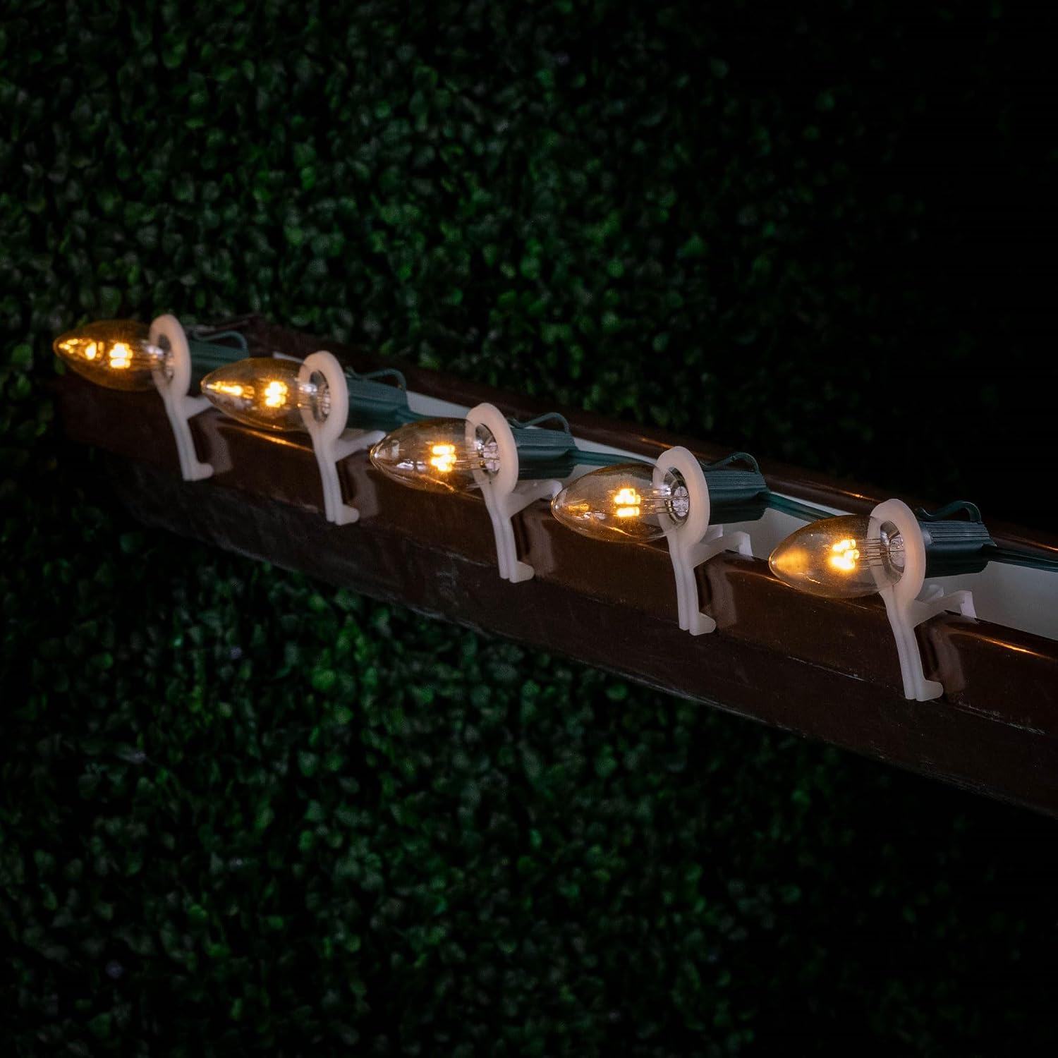 Novelty Lights 25 Pack C9 LED Outdoor Christmas Glass Replacement Bulbs, Warm White