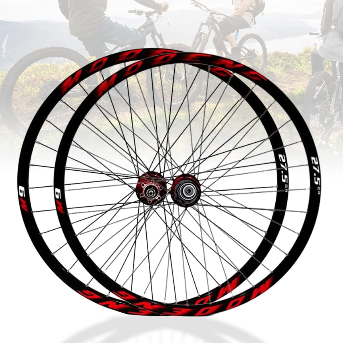 Roues de VTT 26 à 29 pouces à disque avec jantes double paroi et blocage rapide