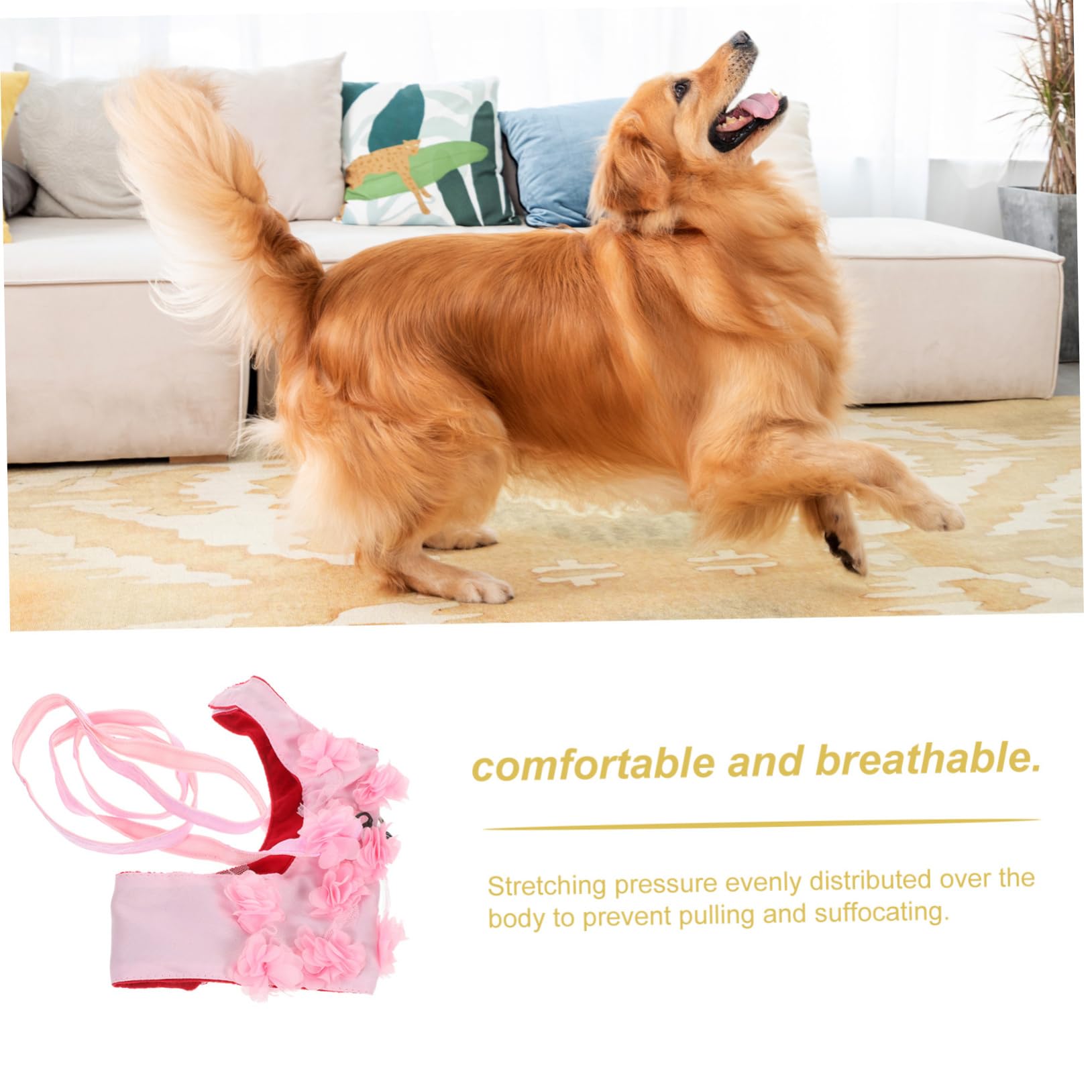 COLLBATH 3 STK Brustgurt hinten würfelunterlage einhelll Brustgeschirr hundezuggeschirr Hundegeschirr Hund mittel Katzensachen Hundeseil Dackel Haustierbedarf Haustier-Traktionsseil Rosa