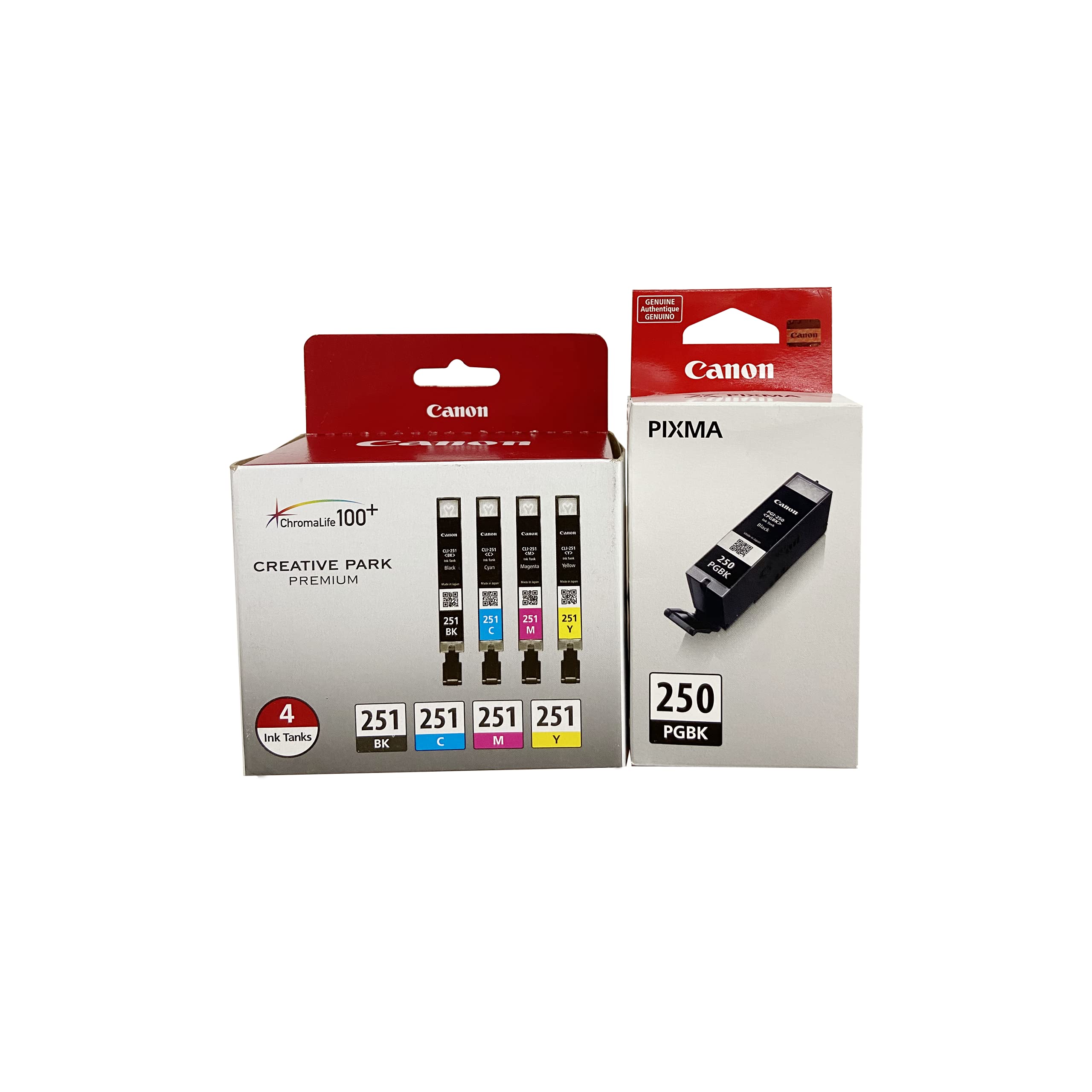PGI-250 CLI-251 Ink Cartridges Replacement for Canon Ink Cartridges 250 and 251, for Canon Pixma MG7