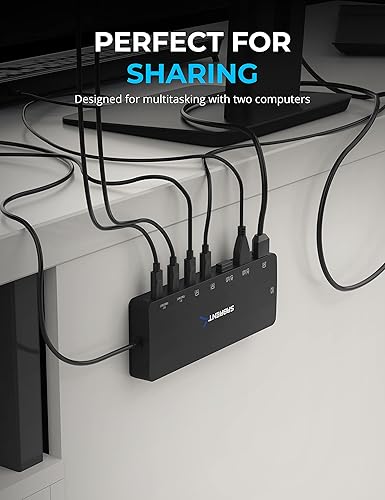 Miniatura 6 de Conmutador KVM SABRENT, USB-C, 1 PC a 2 pantallas con entrega de energía de 60 vatios (USB-CKDH)