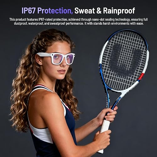 Miniatura 8 de Lentes inteligentes AI para hombres y mujeres, gafas de cámara antivibración de 800 W, traducción en tiempo real, reconocimiento de objetos AI,