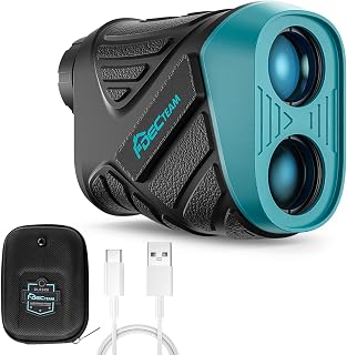 Laser Rangefinder for Golf & Hunting, DECTEAM Sport Range Finder High-Precision 650Yards/ 1000Yards 6x Magnification, 6 Measuring Modes with Golf Trajectory, Distance, Height, Angle, Speed Measurement