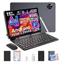 U11 PRO Android 16 Tablet 11 Pollici, 30GB+256GB/2TB Tablet con Tastiera