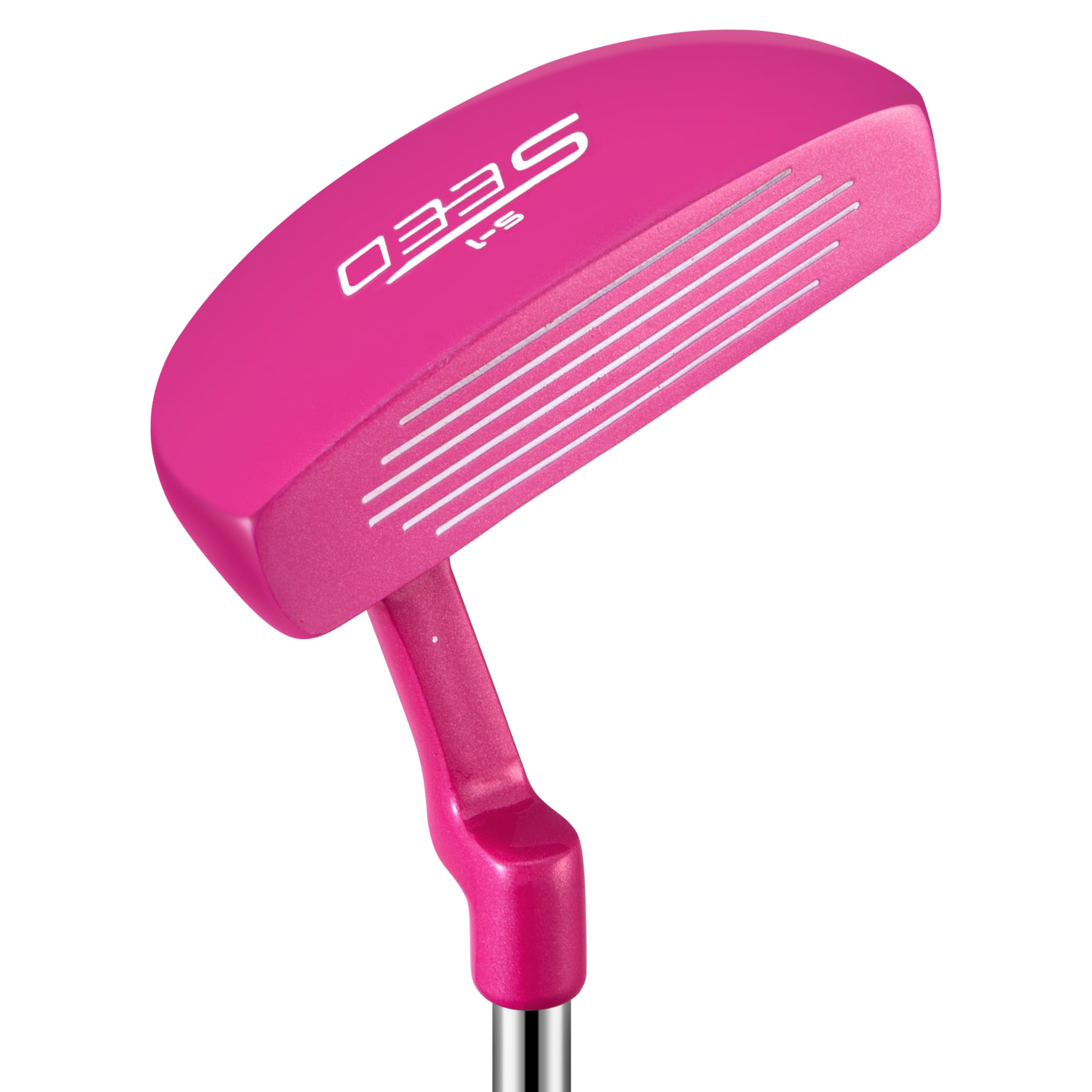 PGM Junior Youth Putter Golf Club Right Handed, Stainless Steel Putter with Enhanced Control for Age 10-12 Rose Pink JRTUG005