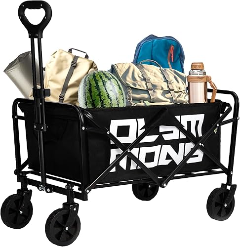 Carros plegables plegables de 260 libras, capacidad de peso, resistente, plegable, con ruedas todo terreno para camping, compras, comestibles,