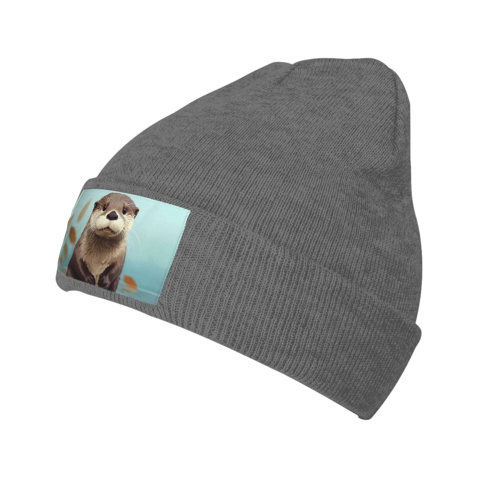 Cute Otter Beanie Hats for Men Women Winter Knit Caps Knitted Cuffed Skull Cap Soft Ski Hat Unisex