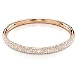Meteora Bangle, Snow Pave, Clear Crystals on Rose Gold-tone Finished Metal