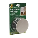 Duck Brand Felt Furniture Sliders for Hard Floors, 3.5 Inch Width, 4 Pack – view 1