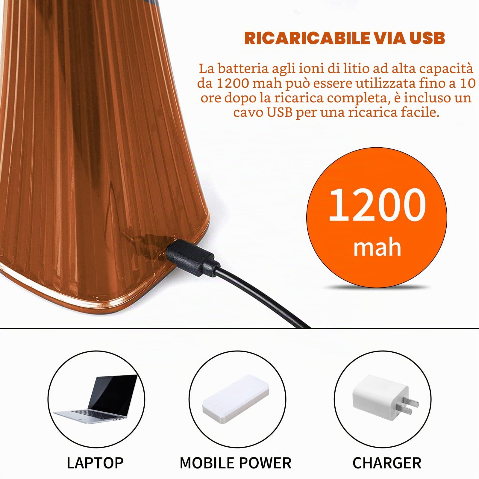 GreenCC - Lampada da tavolo ricaricabile con USB, semplice lampada a LED, per studenti e studenti, per camera da letto, comodino e comodino, ideale come regalo per uomini, donne, adolescenti, bambini