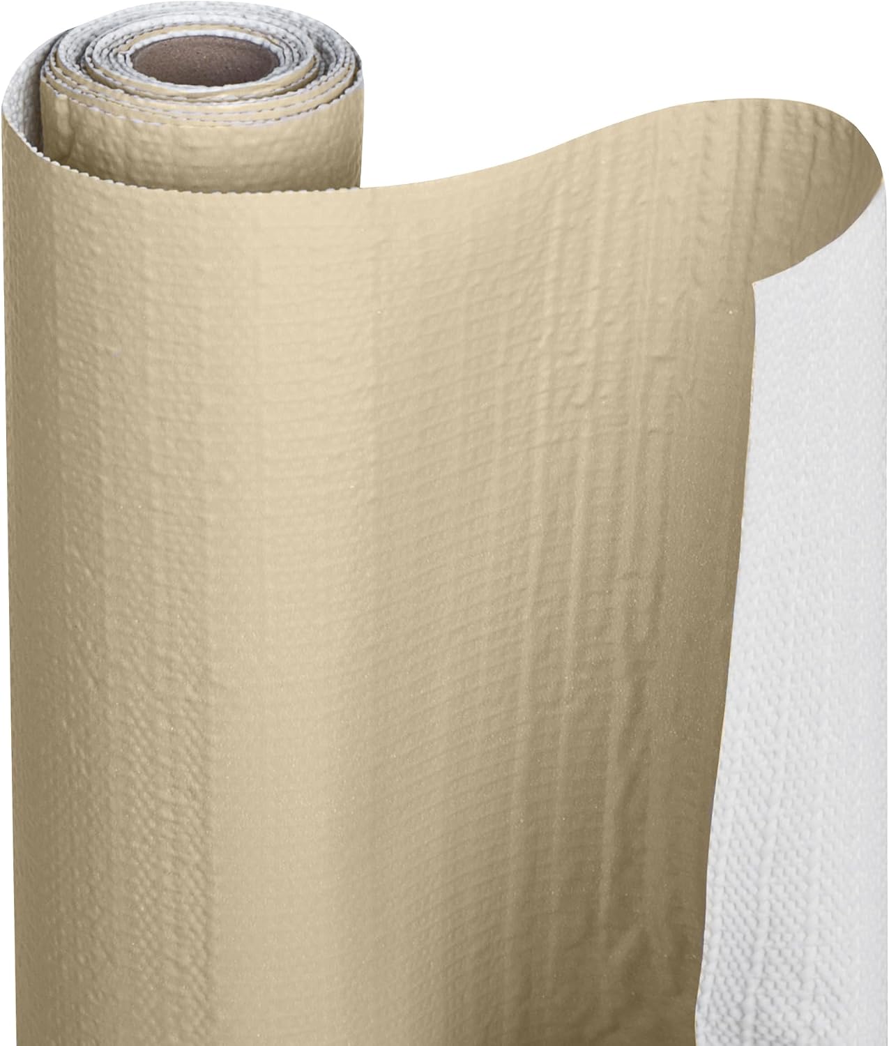 Smart Design Bonded Grip Shelf Liner - 12 Inch x 10 Feet - Non Adhesive, Strong Grip Bottom, Easy Clean Kitchen Drawer, Cabinet, Cupboard Dresser Protector Cover, Non Slip Rubber Mat - Taupe