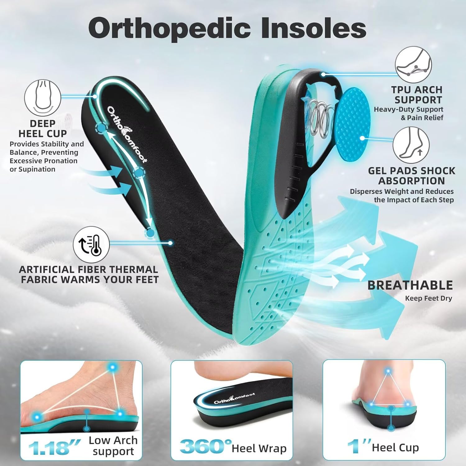 Men's Orthopedic Diabetic Winter Mid Boots: Wide Toe Box Dress Comfortable Arch Support Plantar Fasciitis Leather Oxfords Shoes, Casual Warm Modern Mid Ankle Boots for Foot and Neuropathy Pain Relief - Image 5