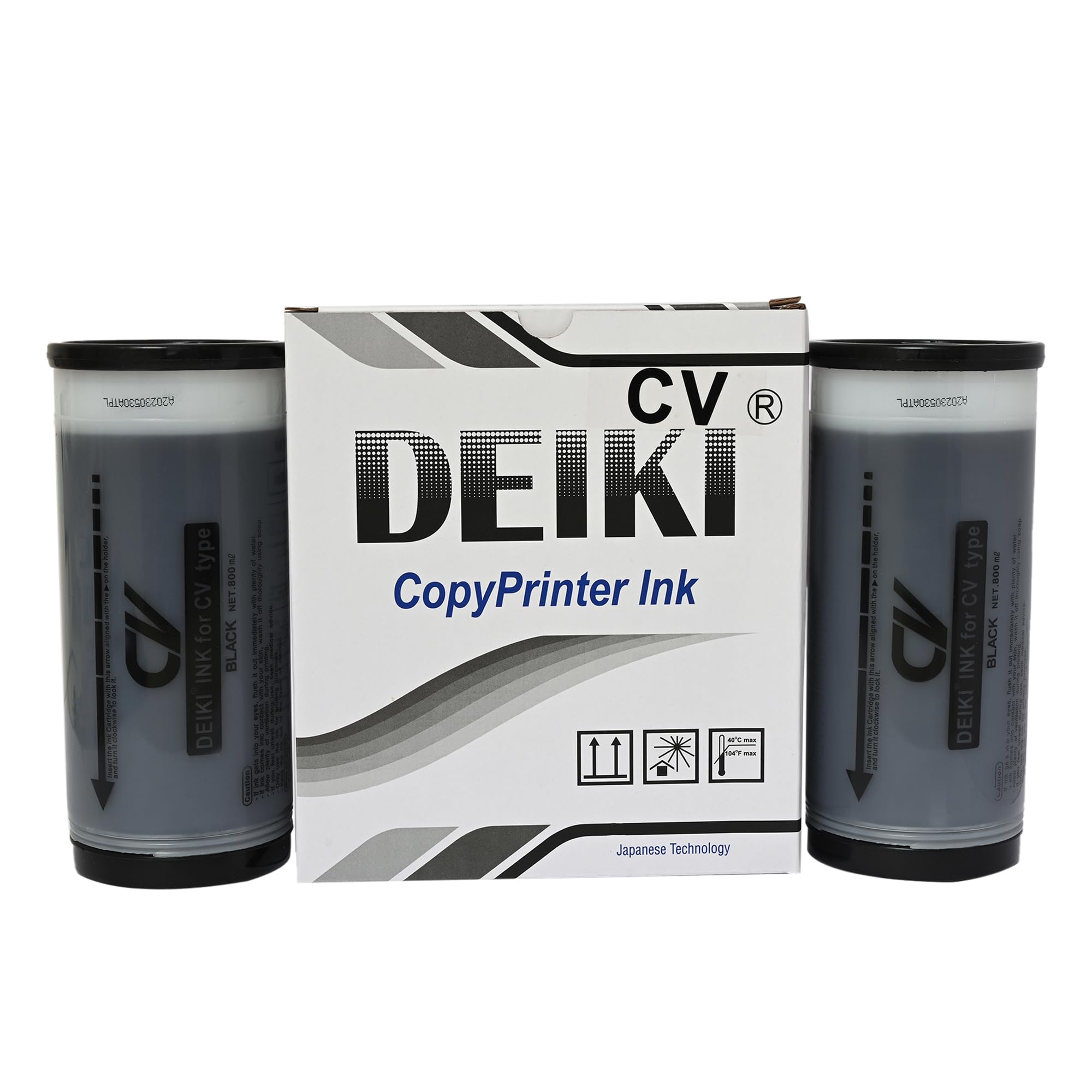 DEIKI CV 3230/3130/3030 Black Ink for RISO CV Duplicator, 2 cartridges per Carton