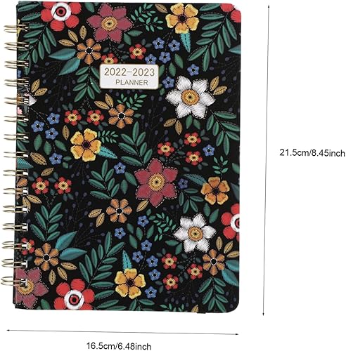 Miniatura 9 de Tofficu 6 piezas 2022 2022 Agenda espiral cuaderno planificador de comidas libro a rayas planificador de horarios planificador de gestión del tiempo