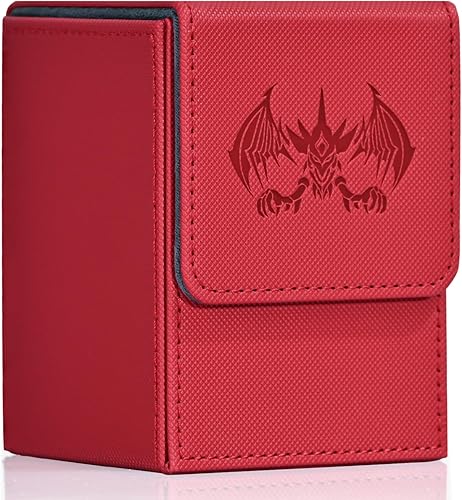 Miniatura 9 de Caja de cartas para Yugioh MTG, más de 100 fundas con 2 divisores, caja de almacenamiento de piel sintética, compatible con tarjetas coleccionables