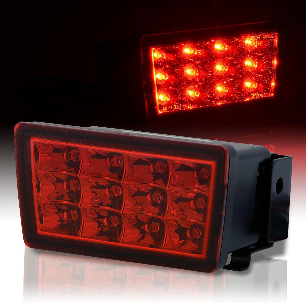 AJP Distributors F1 Red LED Rear Fog Light Running 3RD Brake Lamp Compatible/Replacement For Impreza WRX STI Crosstrek XV 2011 2012 2013 2014 2015 2016 2017 2018 2019 2020 11 12 13 14 15 16 17 18 19