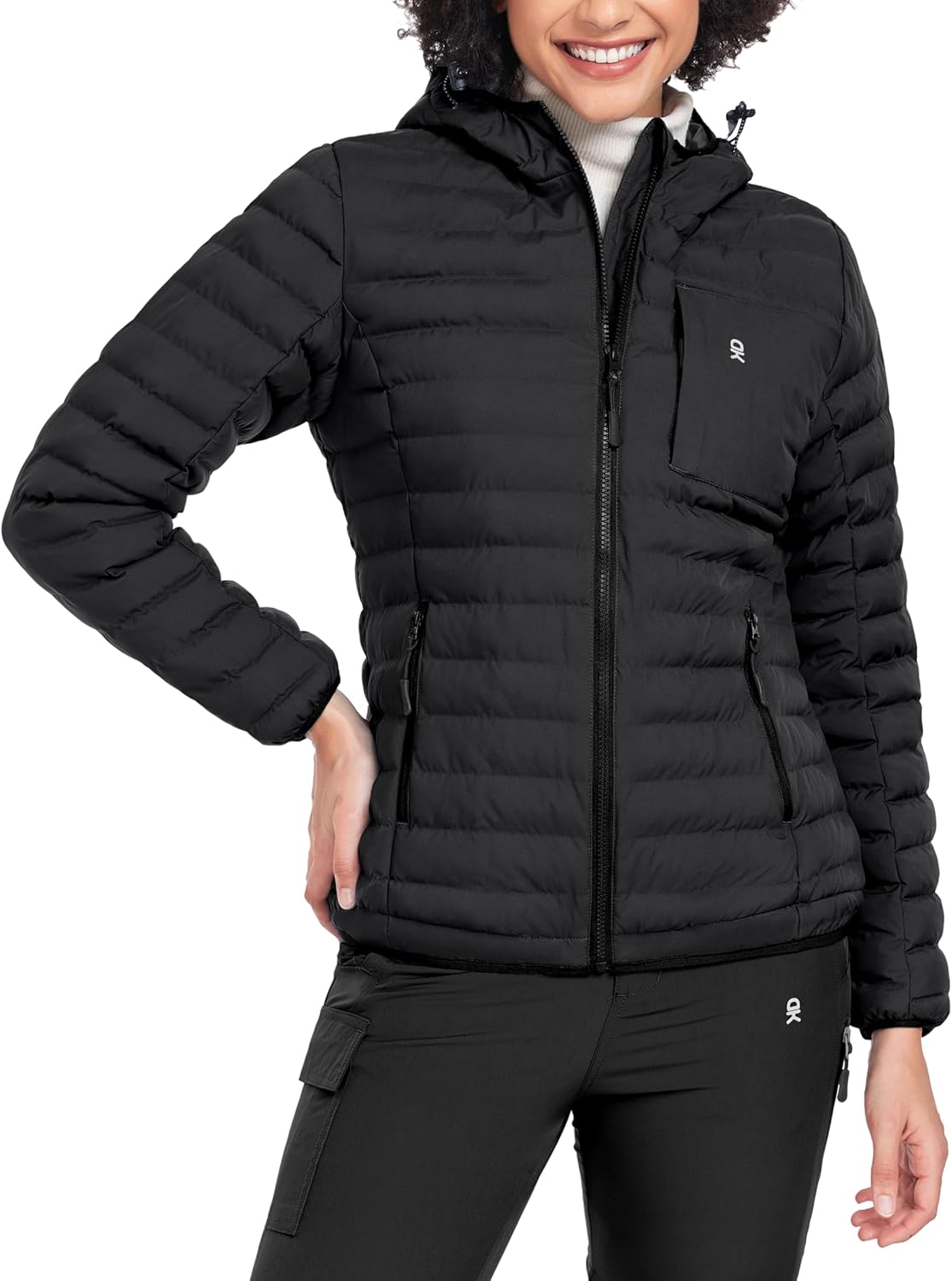 Little Donkey Andy Women's Warm Waterproof Puffer Jacket Hooded Windproof Winter Coat with Recycled Insulation