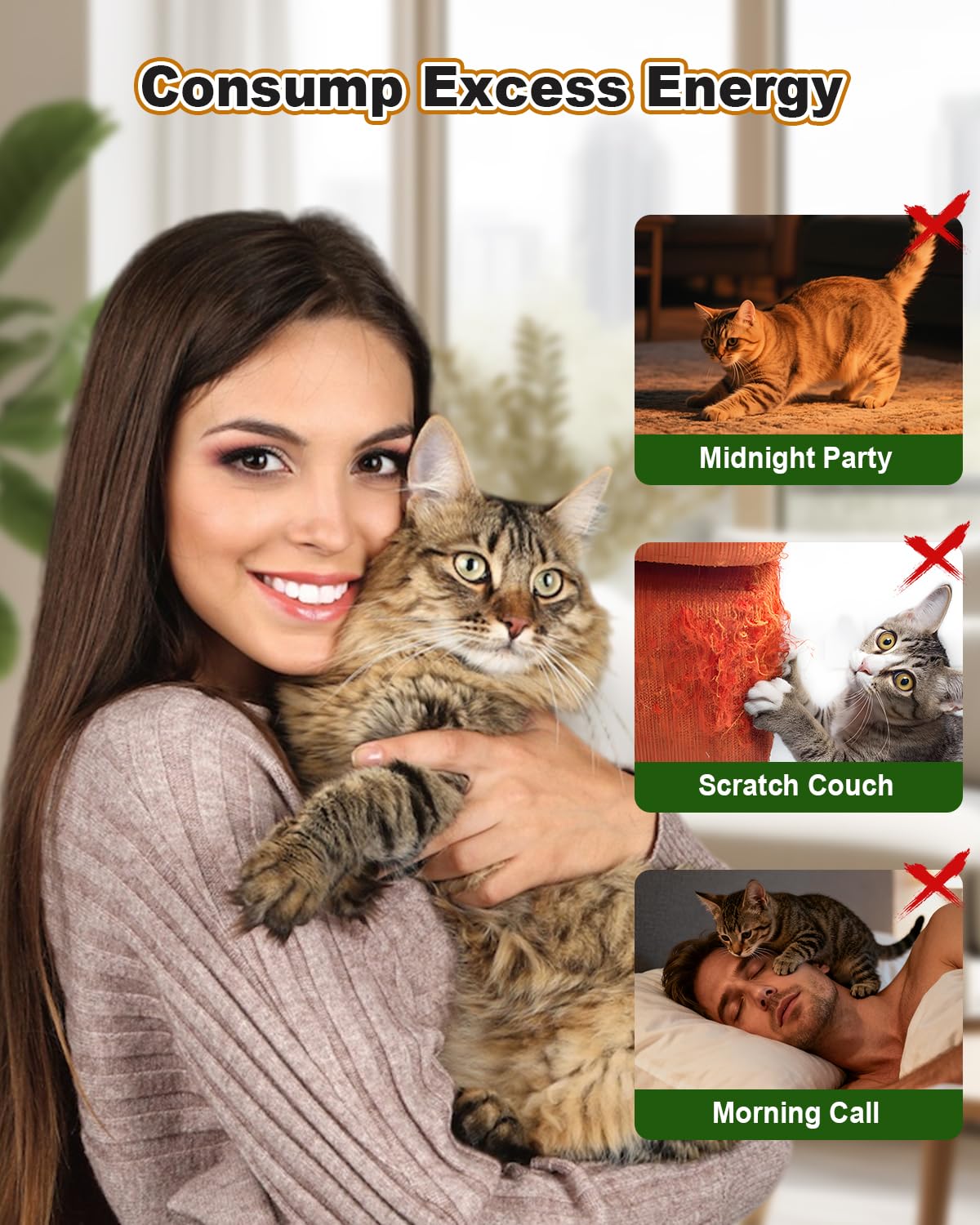 Katzenfeder-Spielzeug, verbesserter Saugnapf, Katzenspielzeug für den Innenbereich, interaktiver Katzenstab, 2 Arten von Türhängern, Katzenschnur, Spielzeug, 12 Stück Angelruten-Federn