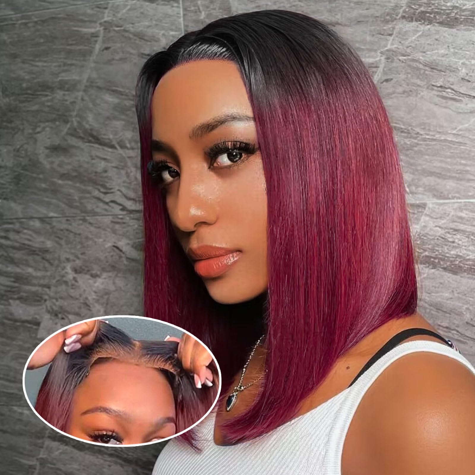 Ailwelia Wear and Go Glueless Bob Wig Human Hair 200% Density 5x5 HD Lace Closure Wigs For Black Women Glueless 5x5 Closure Wigs Human Hair Pre