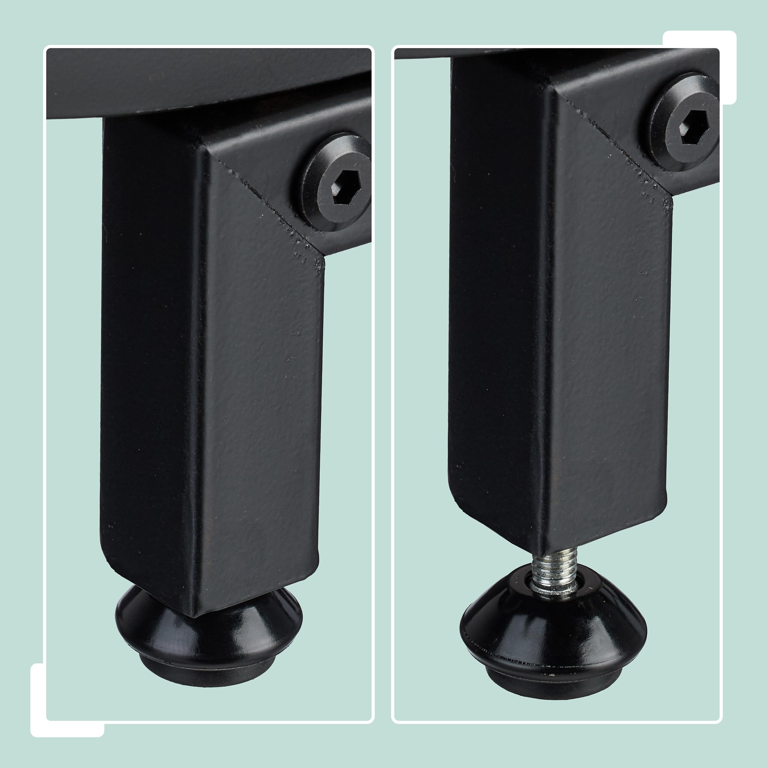 Estante para leña Relaxdays, 2 Niveles, Metal, 81,5 x 34,5 x 30,5 cm, Estante Interior, Negro