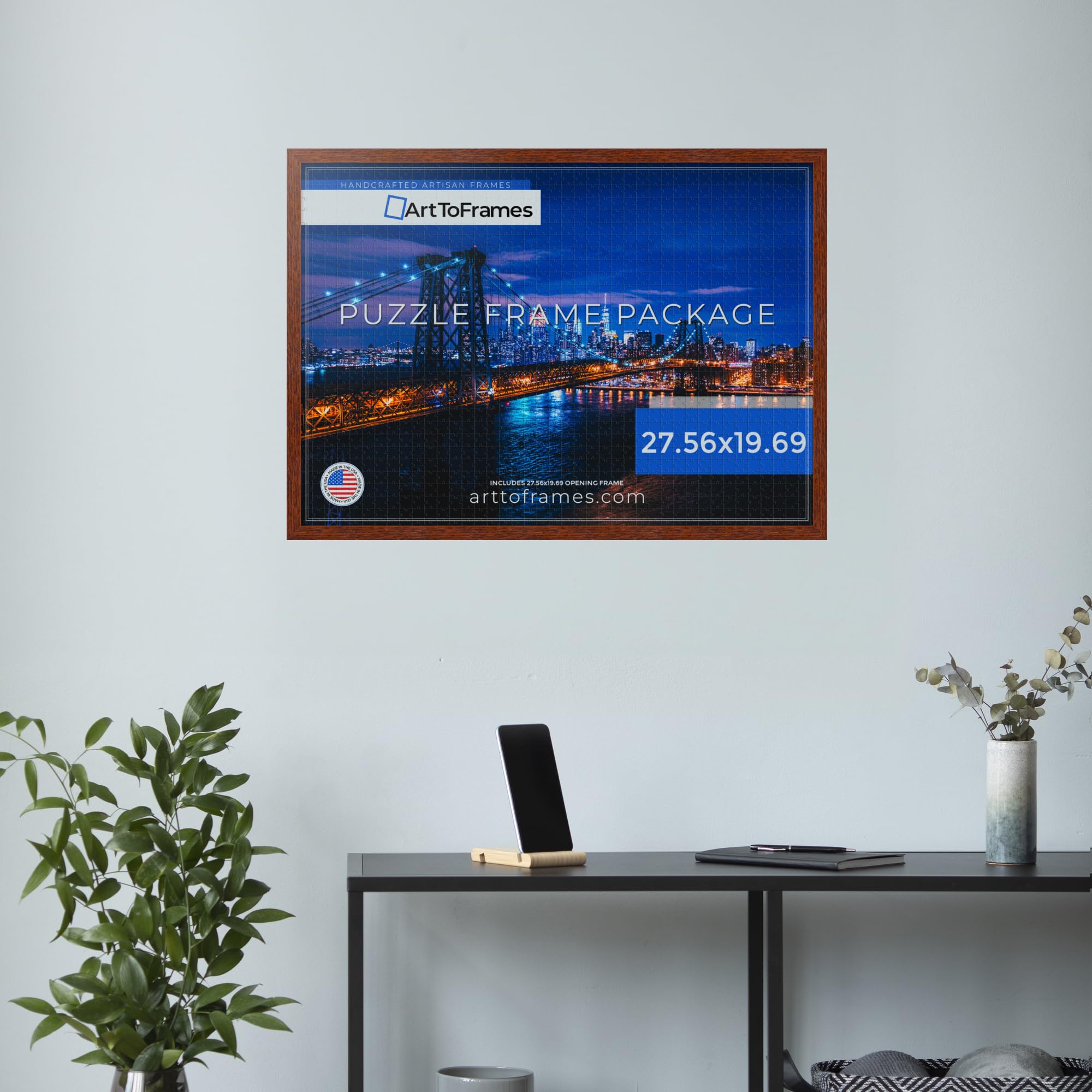 Amazon.com - ArtToFrames 27.56x19.69 INCH/70x50 CM Brown Frame for