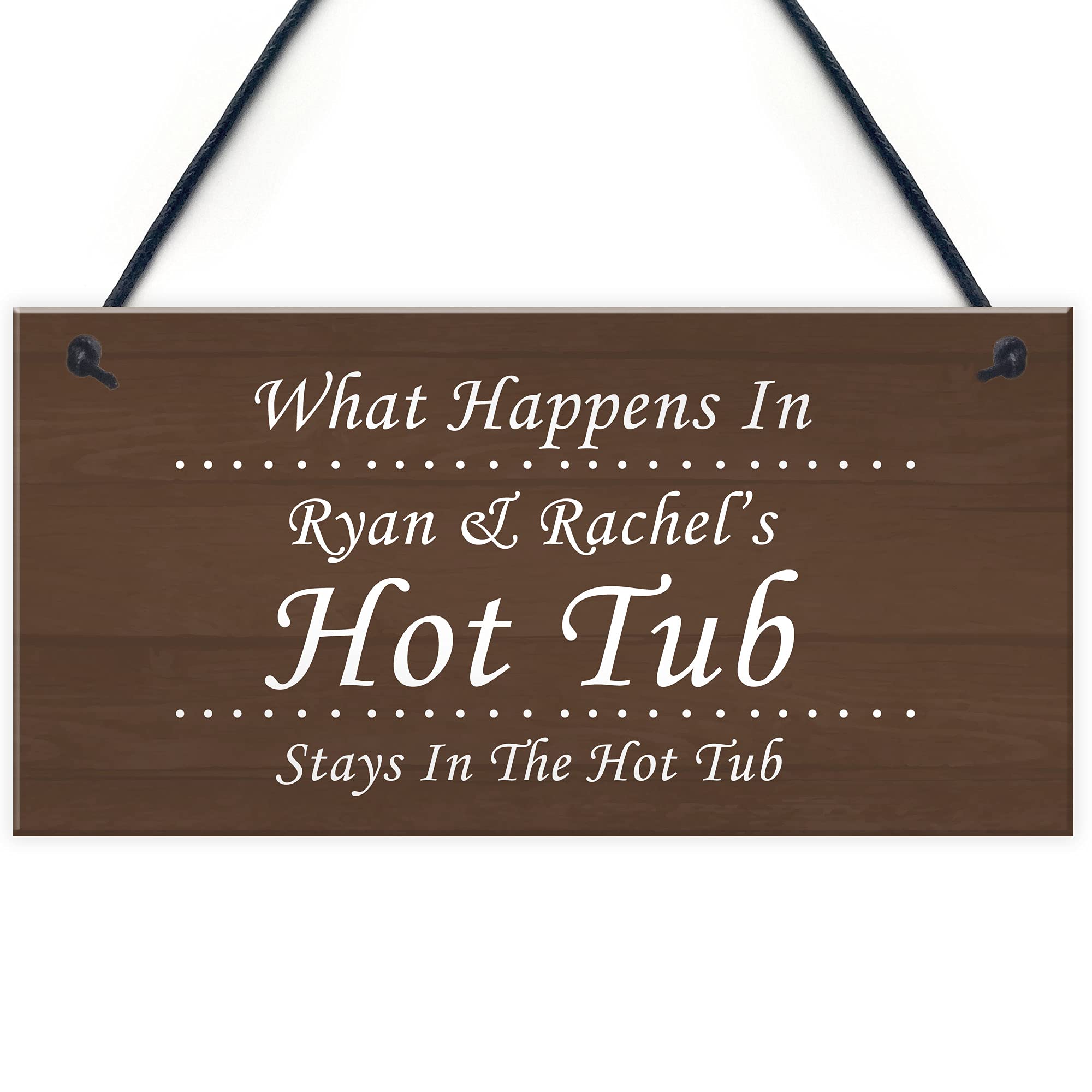 PERSONALISED Shabby Chic Hot Tub Sign Funny Garden Shed Plaque Home Gift