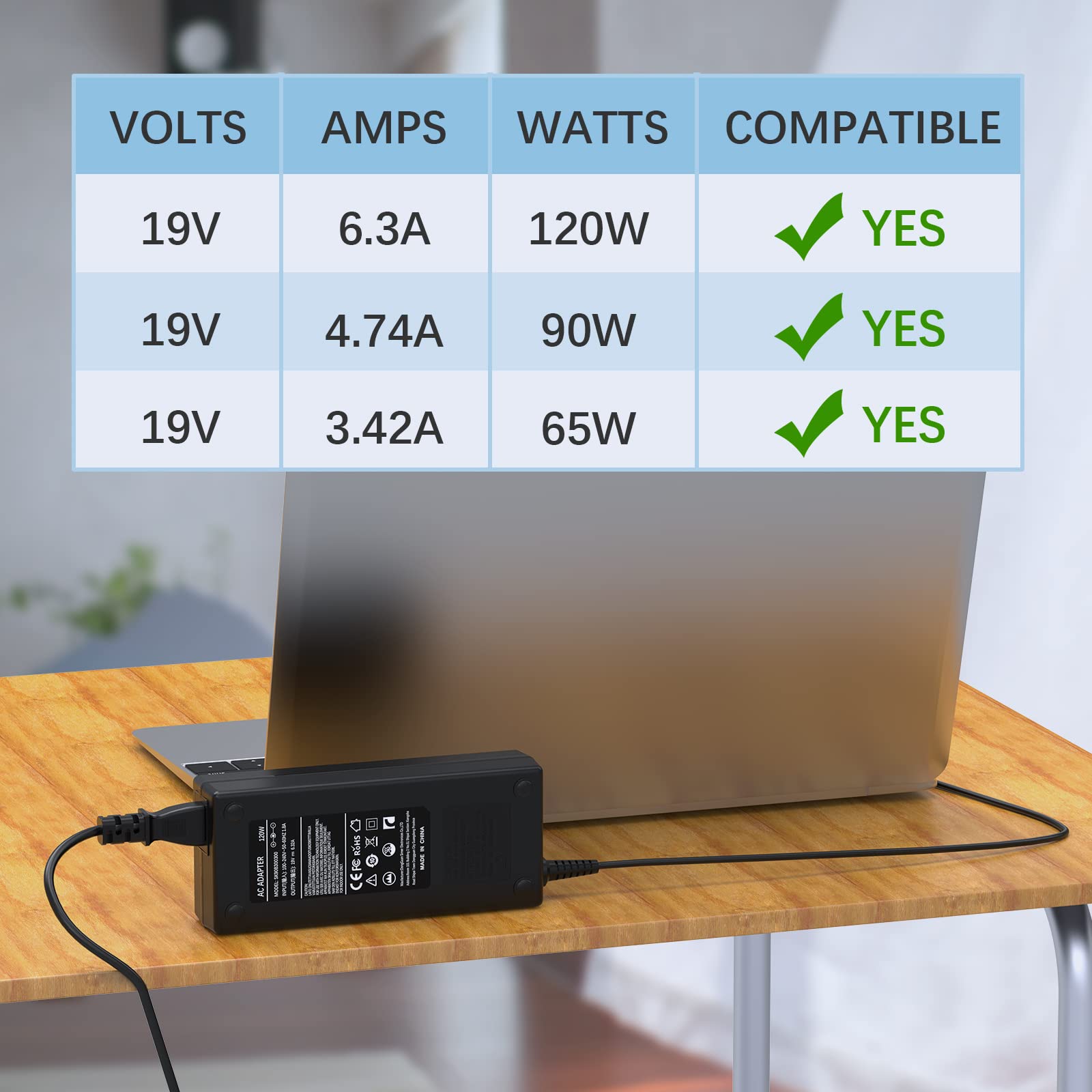 Adattatore Auto Per Laptop Power4Laptops 19V Per ASUS VivoBook S220 - Foto 1