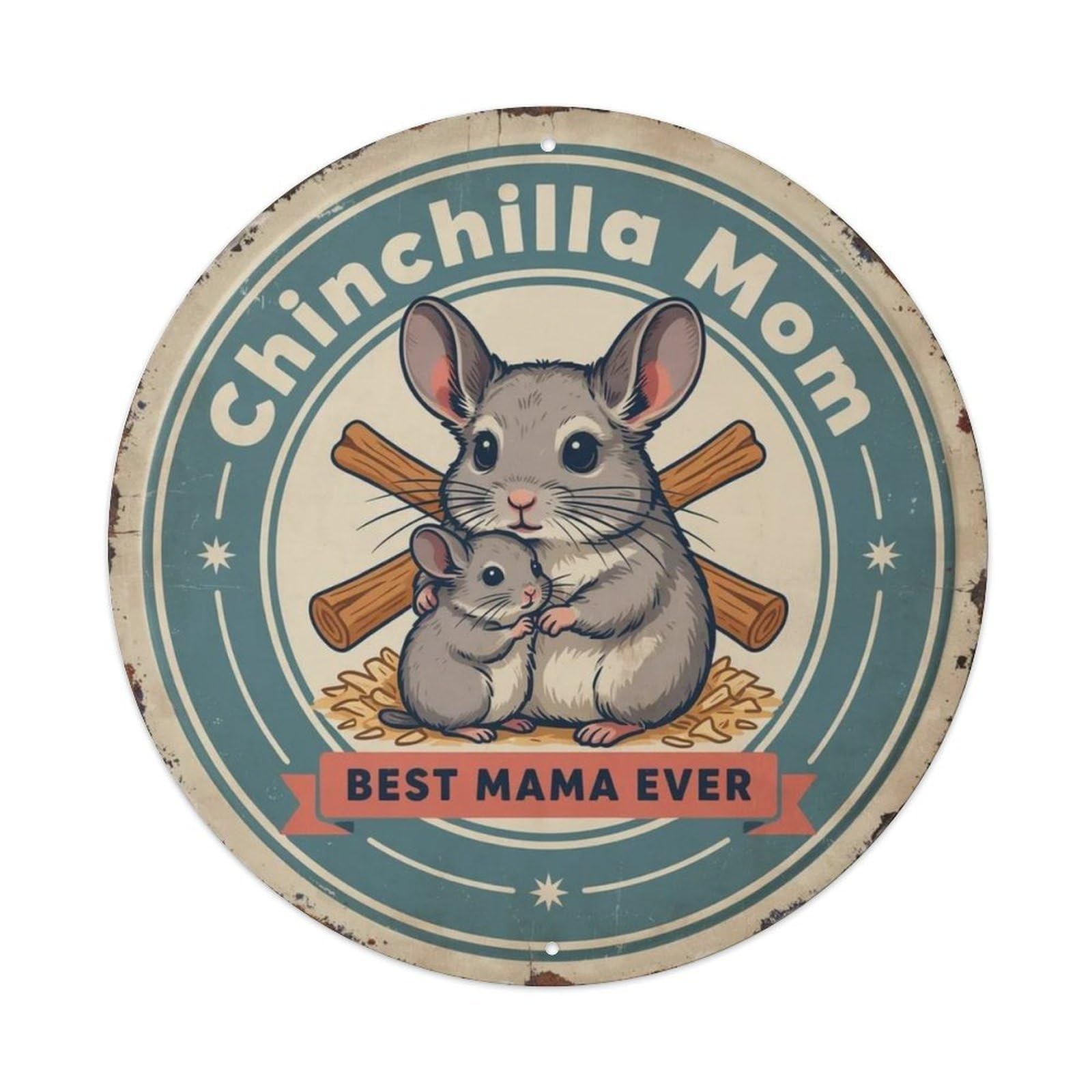 Chinchilla Mom Metal Tin Sign Plaque