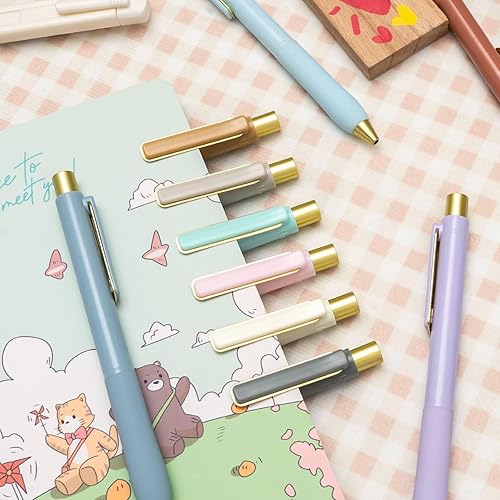 Miniatura 6 de Linbsunne - Bolígrafos de bola de tinta negra 1.0mm de punta media con agarre súper suave (12 unidades)