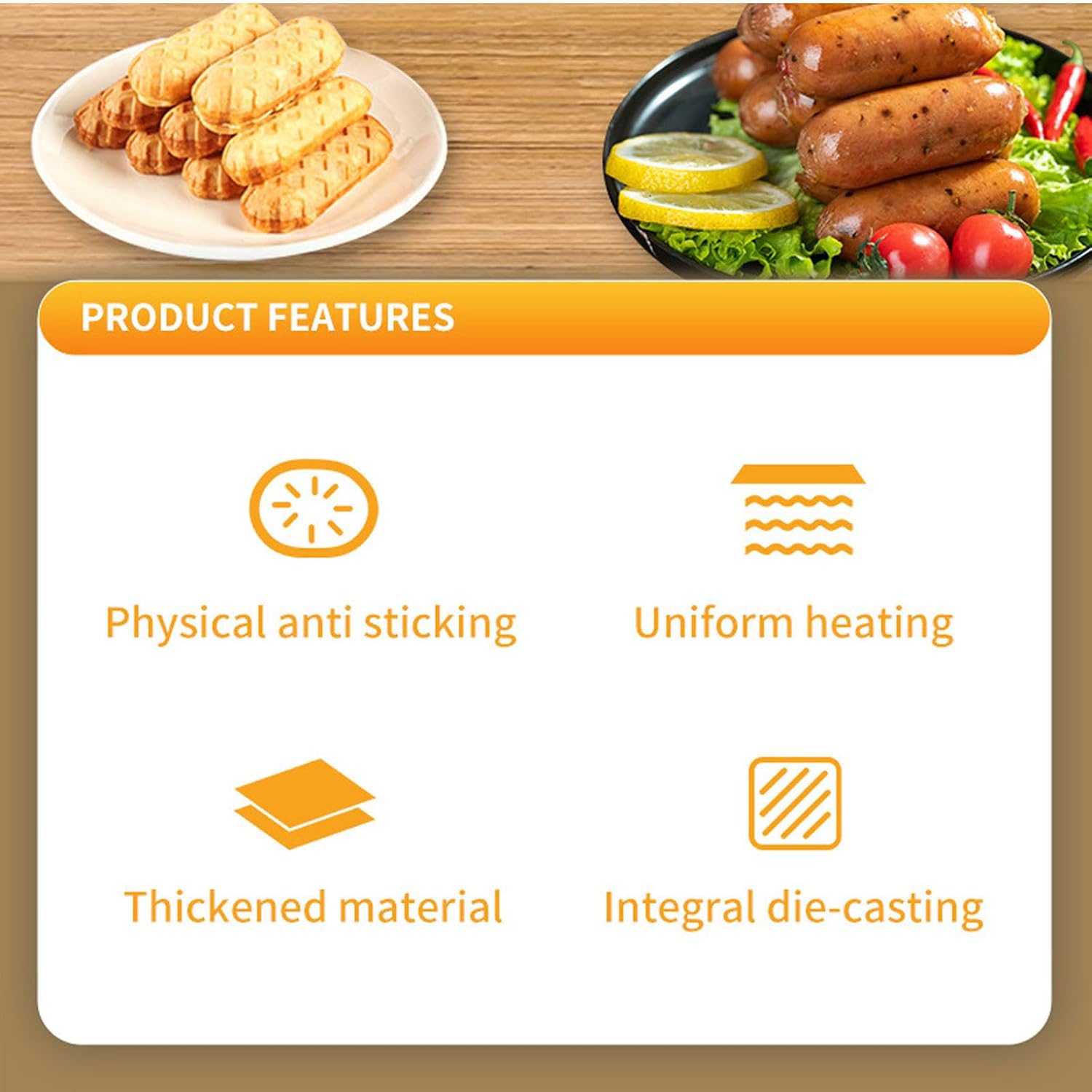 Diydeg Corn Dog Maker, Fast Heating 6 Hotdog Capacity Nonstick Electric Hot Dog Waffle Machine with Automatic Temperature Control, for Parties Gatherings and Carnival Treats (US Plug 110V)