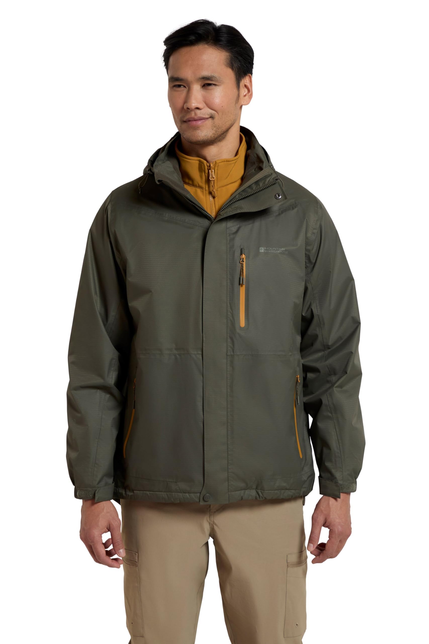 Mountain Warehouse Bracken Extreme Mens 3 in 1 Jacket Dark Green M