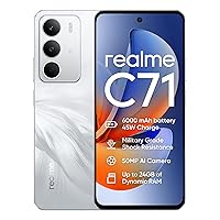 realme C71 Smartphone 4G,6+128GB,Batteria 6000 mAh,Ricarica rapida 45 W,Fotocamera AI da 50MP,Display 120 Hz,Resistenza