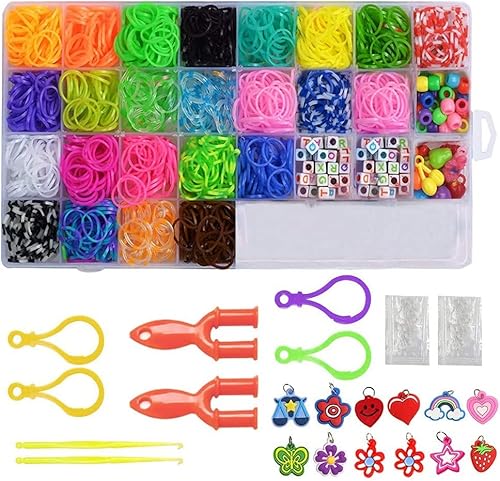 Abalorios para Hacer Pulseras, Darryy Bolitas para Hacer Pulseras, 24 Clases Kit para Hacer Pulseras, Kit Pulseras para Hacer para Niña, Manualidades para Niñas, Cumpleaños Regalo para Niña Cover