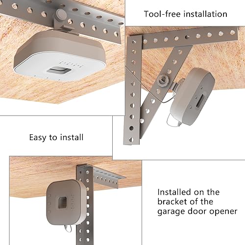 Miniatura 2 de Soporte de montaje sin herramientas para myQ Chamberlain Garage Smart Hub (MYQ-G0401-ES), sin taladrar, sin herramientas, instalación sin daños,