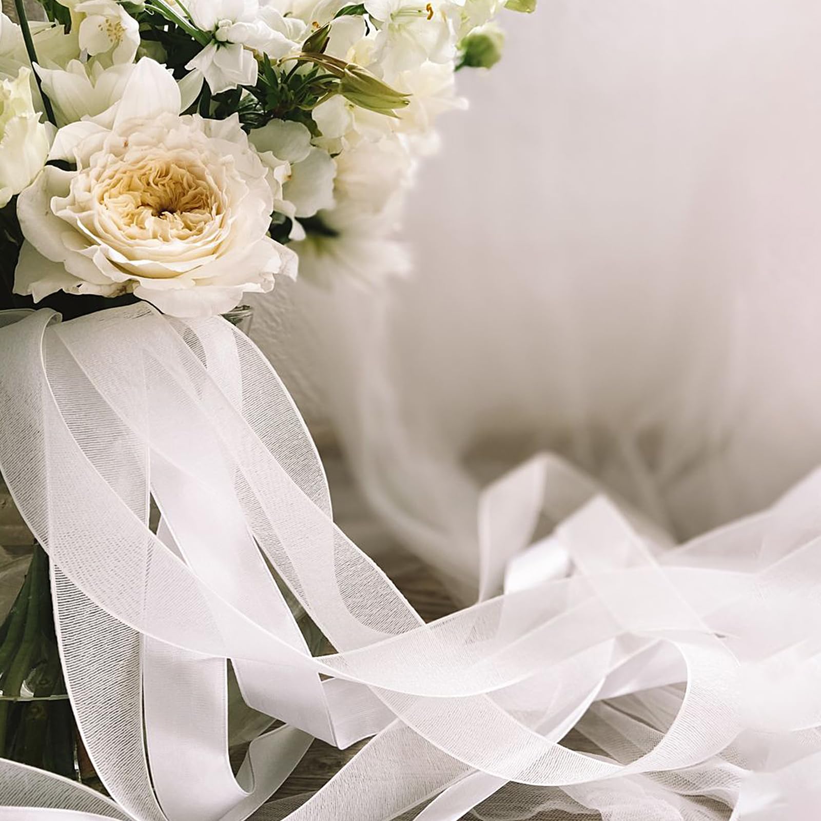 Nastro In Chiffon Organza Trasparente - Per Cucito, Matrimoni