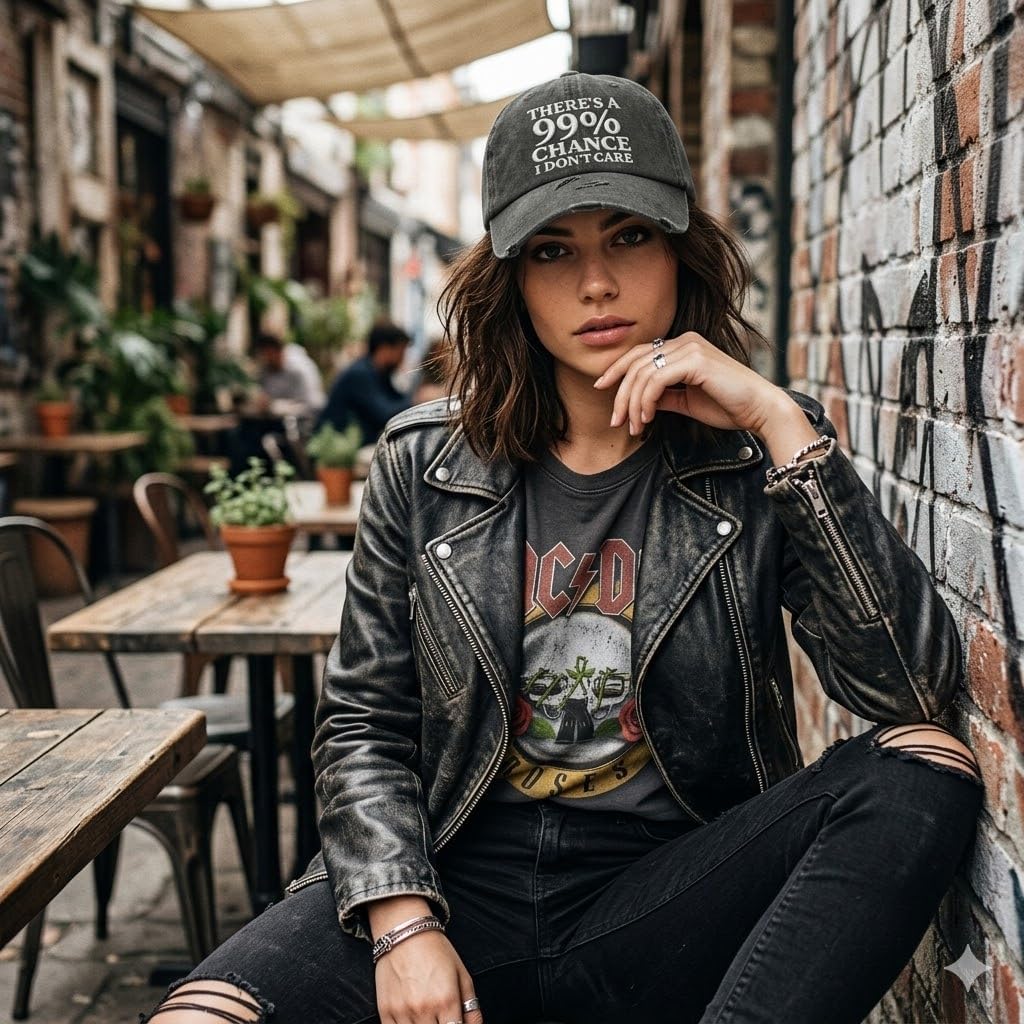 There's A 99% Chance I Don't Care Hat Men Funny Baseball Cap for Teens